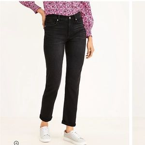 LOFT Super soft girlfriend jeans in black